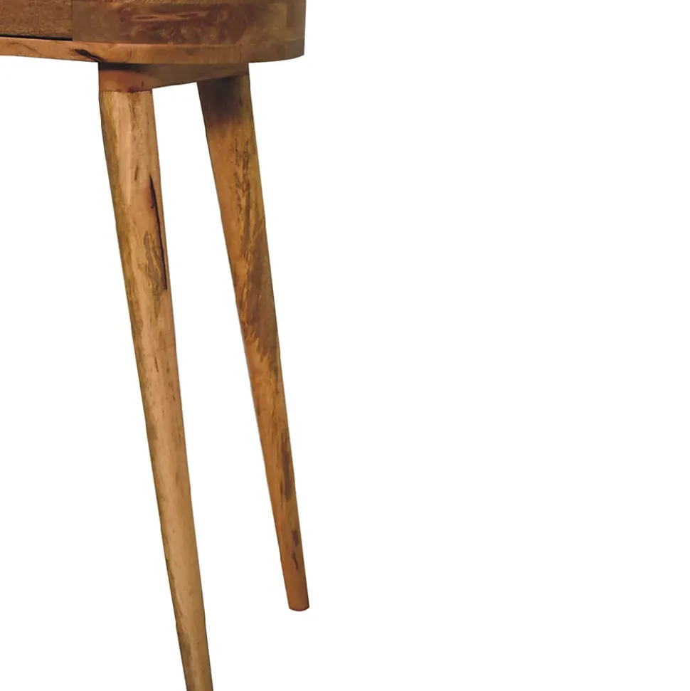Artisan Furniture Bois massif Mini Albion effet chêne Console, 1 tiroir, beige