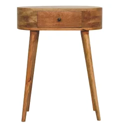 Artisan Furniture Bois massif Mini Albion effet chêne Console, 1 tiroir, beige