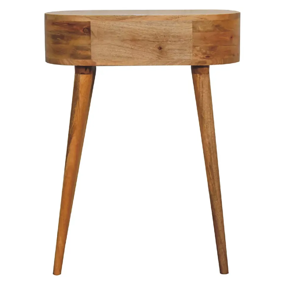 Artisan Furniture Bois massif Mini Albion effet chêne Console, 1 tiroir, beige