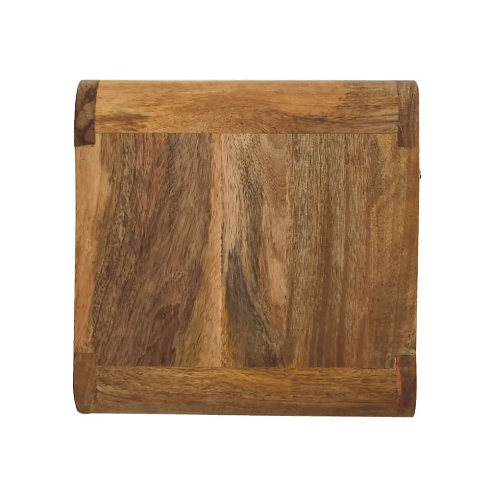 Artisan Furniture Bois massif Mini Floating ouvert table de chevet, 1 tiroir et 1 niche ouverte, effet chêne, marron