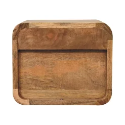 Artisan Furniture Bois massif Mini Floating ouvert table de chevet, 1 tiroir et 1 niche ouverte, effet chêne, marron