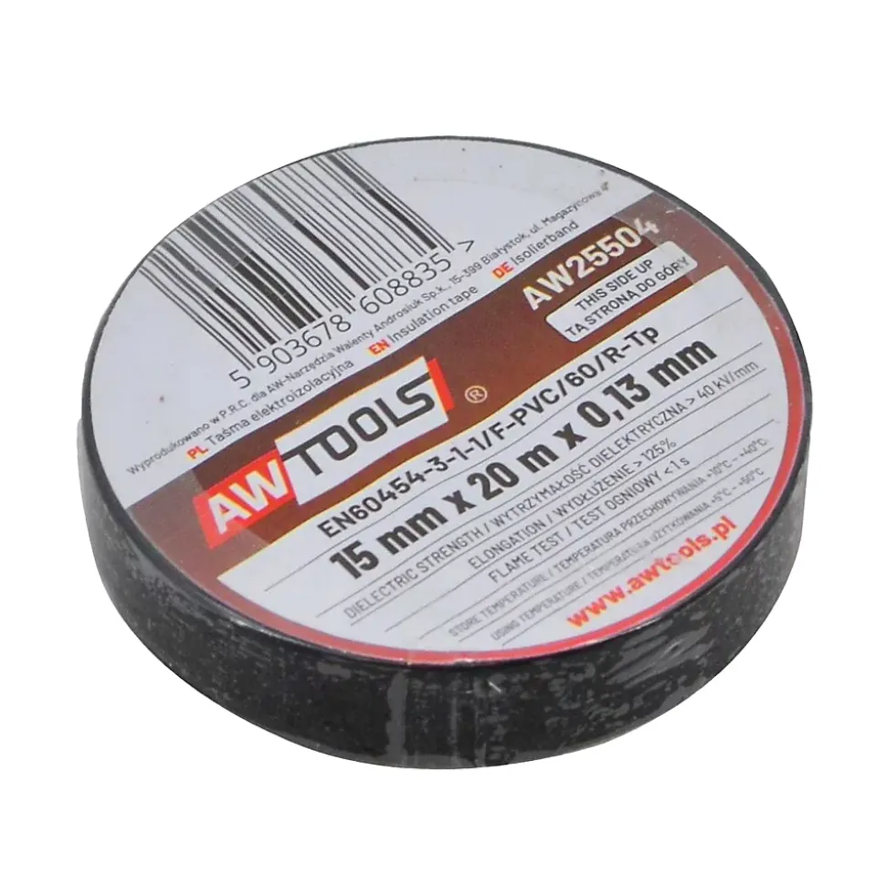 AW Tools - Ruban Noir (20 m x 25 mm)