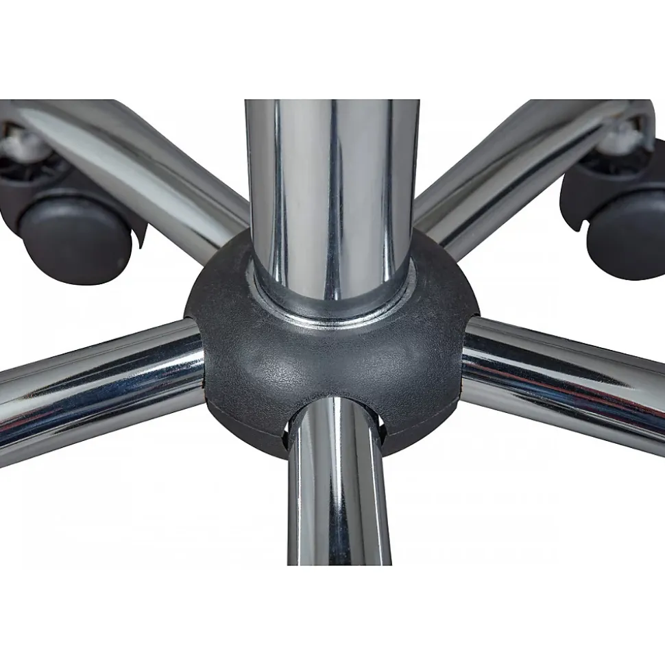 AZURE - Tabouret Pivotant sur Roulettes Simili Blanc