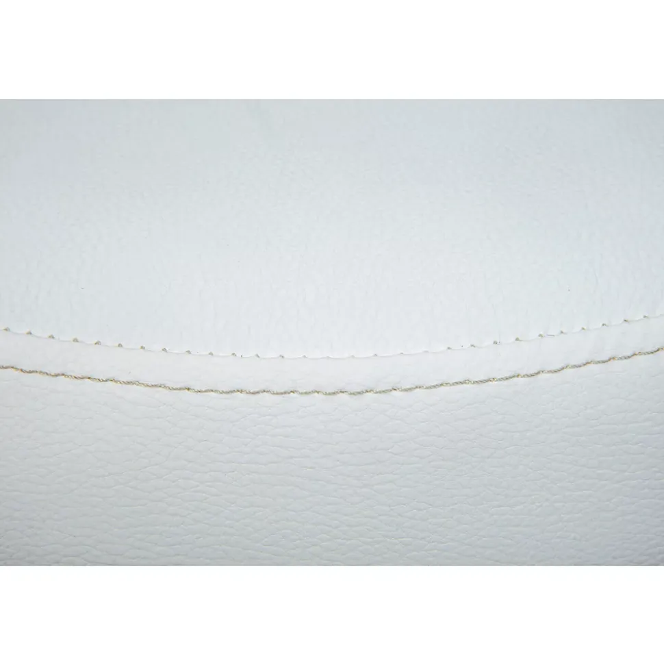 AZURE - Tabouret Pivotant sur Roulettes Simili Blanc