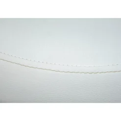 AZURE - Tabouret Pivotant sur Roulettes Simili Blanc