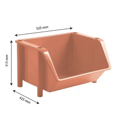 Bac à bec Alimentaire 18 litres terracotta