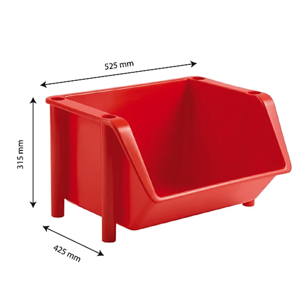 Bac à bec Alimentaire 18 litres rouge