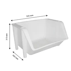 Bac à bec Alimentaire 18 litres blanc
