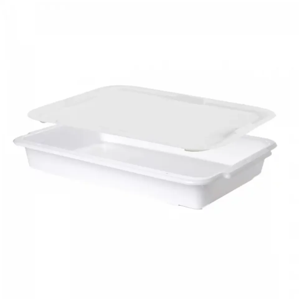Bac à diviseuse rectangulaire 600 x 400 - 13 L - blanc
