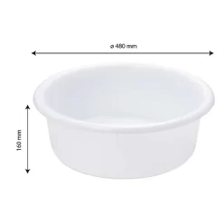Bac à diviseuse rond 19 L - blanc