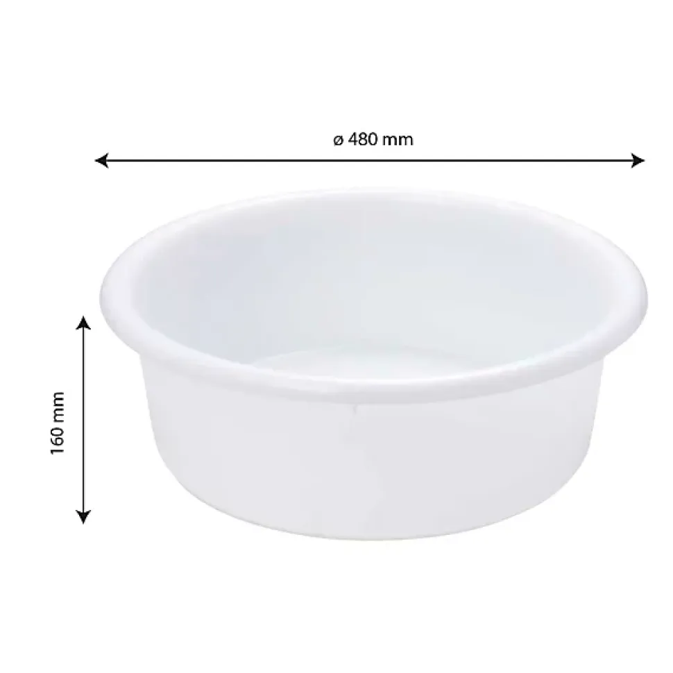 Bac à diviseuse rond 19 L - blanc