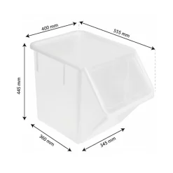 Bac à ingrédients 40 L + couvercle transparent