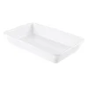 Bac alimentaire plat blanc 2 litres