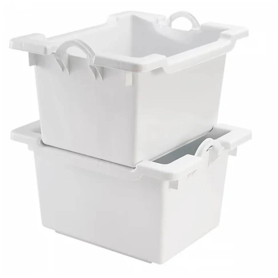 Bac comporte empilable emboîtable 60 L - blanc