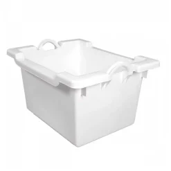 Bac comporte empilable emboîtable 60 L - blanc