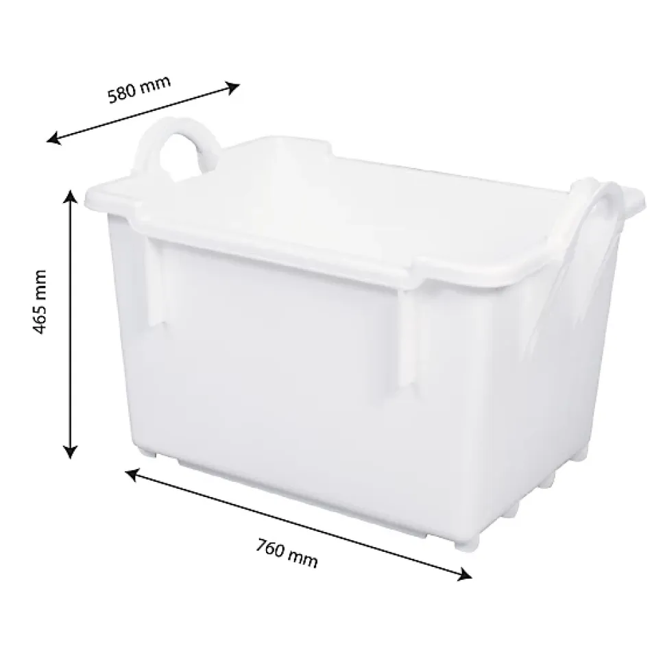 Bac comporte empilable emboîtable 100 L - blanc