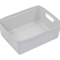 Bac de rangement avec poignées 20 litres - Gris Clair