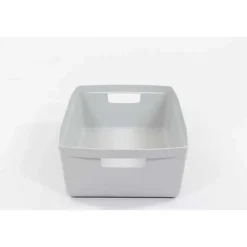 Bac de rangement avec poignées 20 litres - Gris Clair