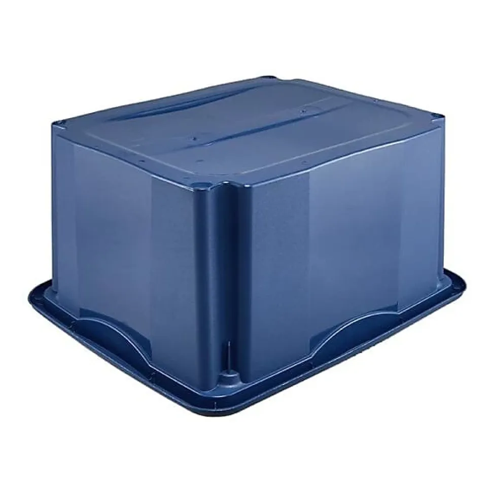 Bac de rangement bleu en plastique recyclé 24 litres