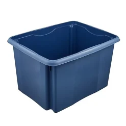 Bac de rangement bleu en plastique recyclé 30 litres
