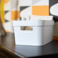 Bac de rangement design 12 litres EDA - Blanc