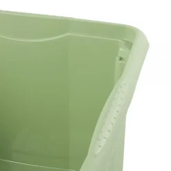Bac de rangement en plastique recyclé 24 litres - Vert