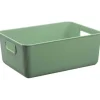 Bac de rangement en plastique recyclé élégant Taille M - Vert