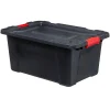 Bac de rangement en plastique noir Store N' Lock 55 L