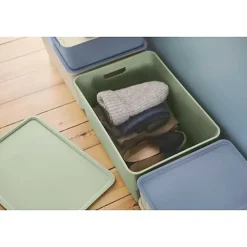 Bac de rangement en plastique élégant Taille S - Beige