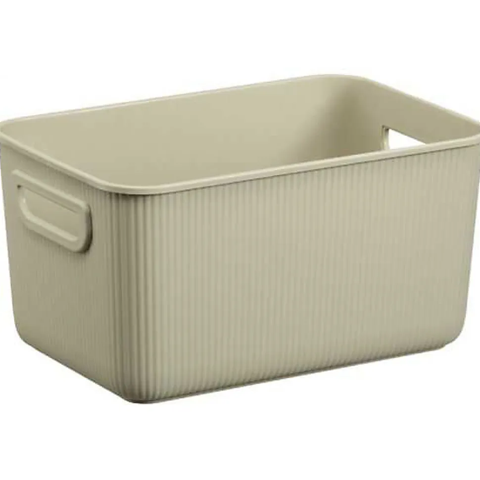 Bac de rangement en plastique élégant Taille S - Beige