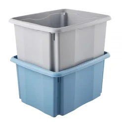 Bac de rangement en plastique recyclé 24 litres - Bleu