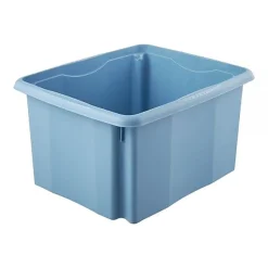 Bac de rangement en plastique recyclé 24 litres - Bleu