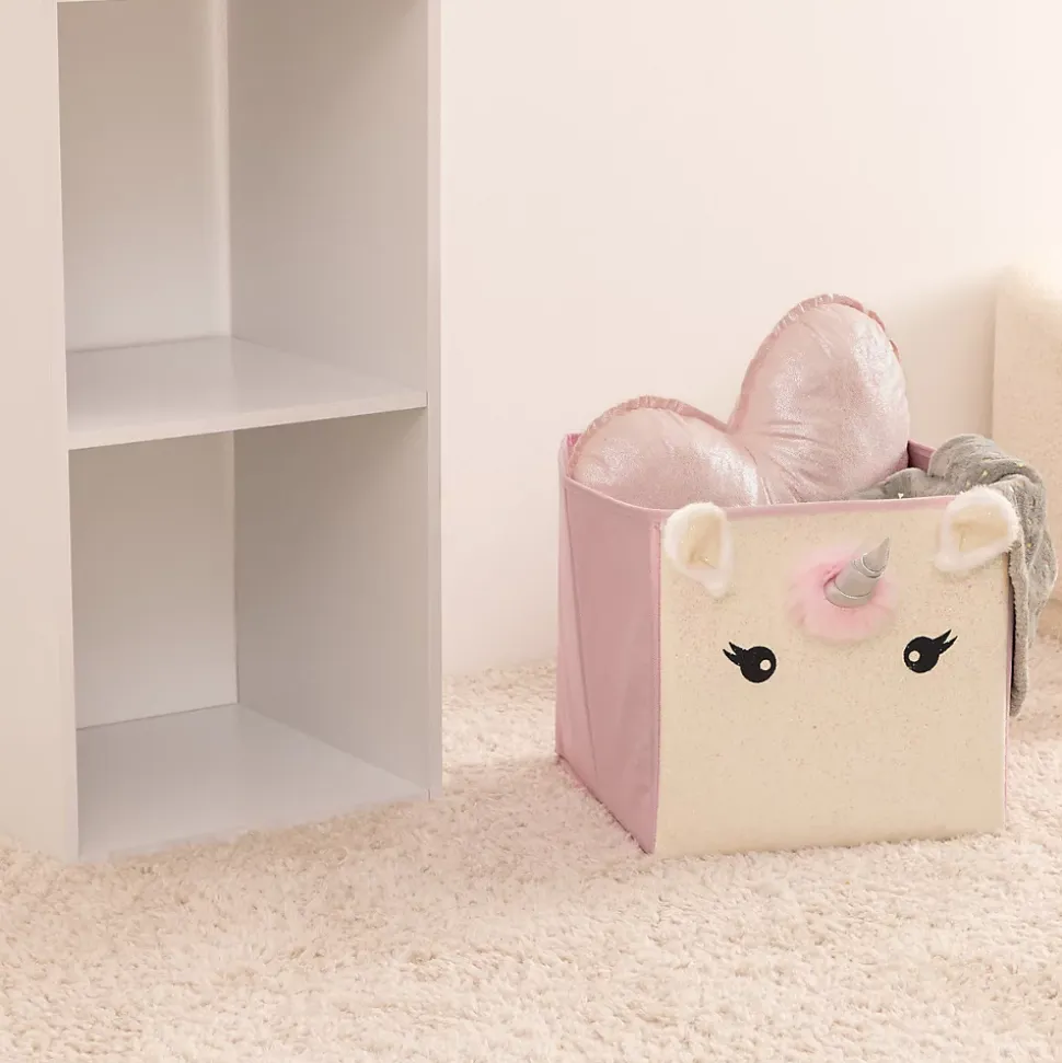 Bac de rangement enfant Licorne - rose - Atmosphera
