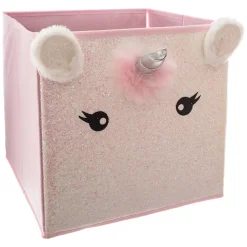 Bac de rangement enfant Licorne - rose - Atmosphera