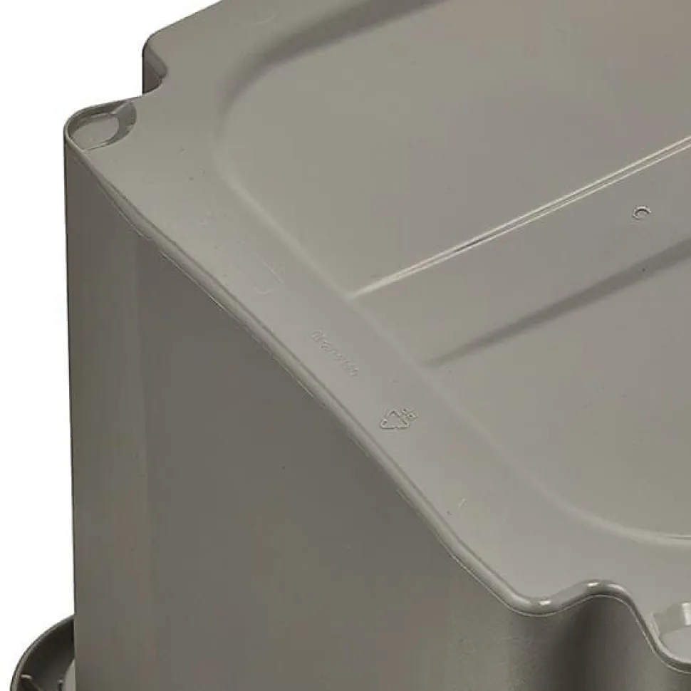 Bac de rangement gris en plastique recyclé 30 litres