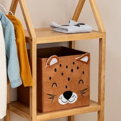 Bac de rangement Joey velours 29x29cm - Atmosphera