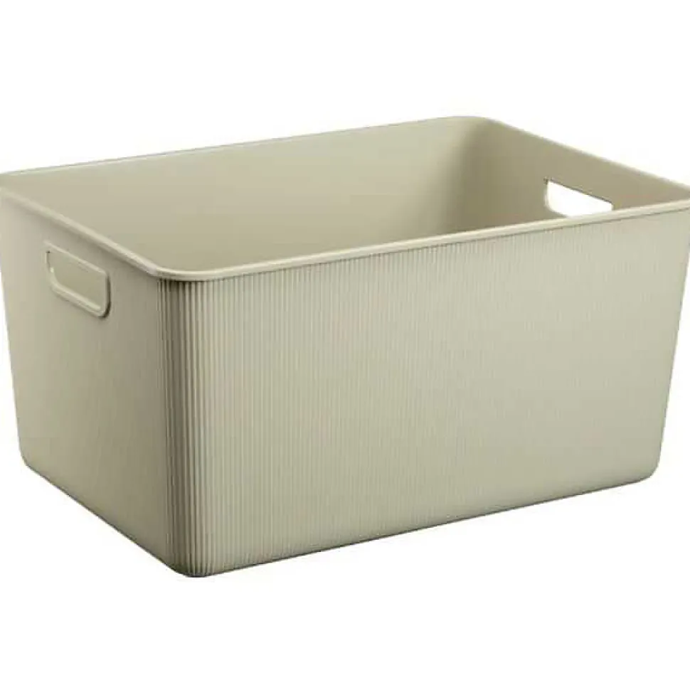 Bac de Rangement élégant avec poignées - Beige