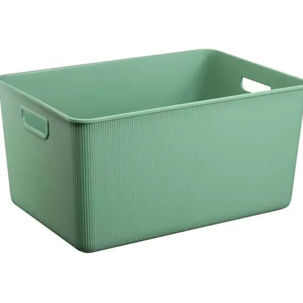 Bac de Rangement élégant avec poignées - Vert