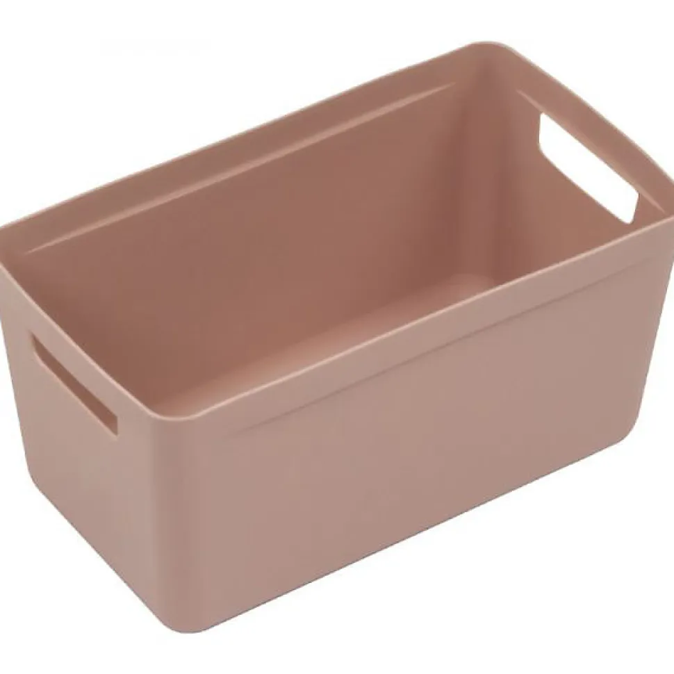 Bac de rangement élégant avec poignées 8 litres - Rose