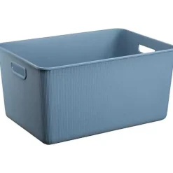 Bac de Rangement élégant avec poignées - Bleu