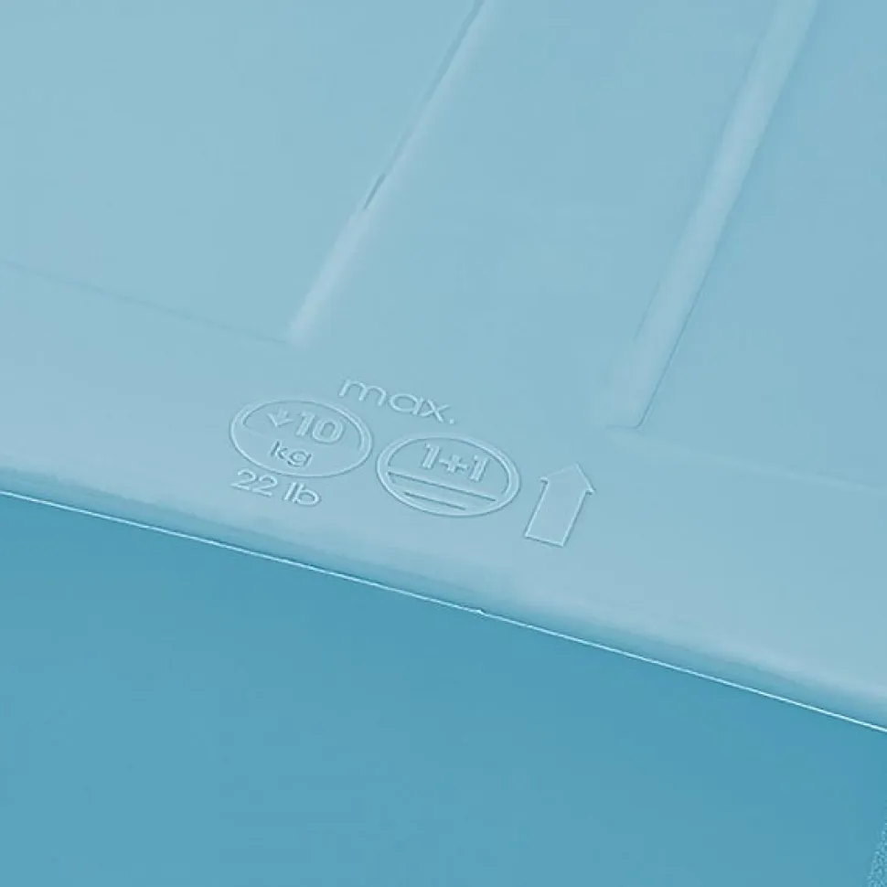 Bac de rangement élégant coloré 15 litres - Bleu