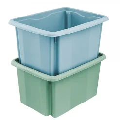 Bac de rangement élégant coloré 15 litres - Vert