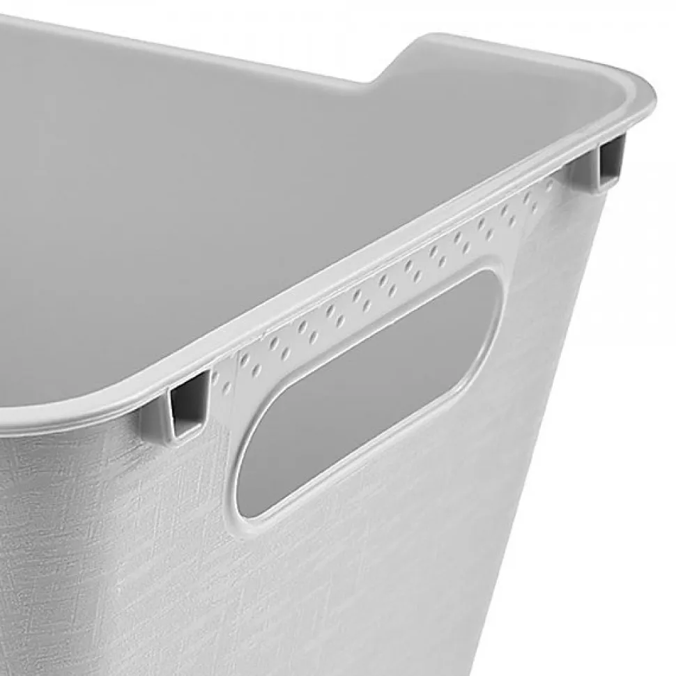 Bac de rangement lifestyle 6 litres avec poignées - Gris