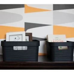 Bac de rangement moderne 18 litres EDA - Noir