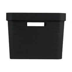 Bac de rangement moderne 18 litres EDA - Noir