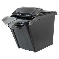 Bac de rangement noir 58 litres avec Couvercle Incliné
