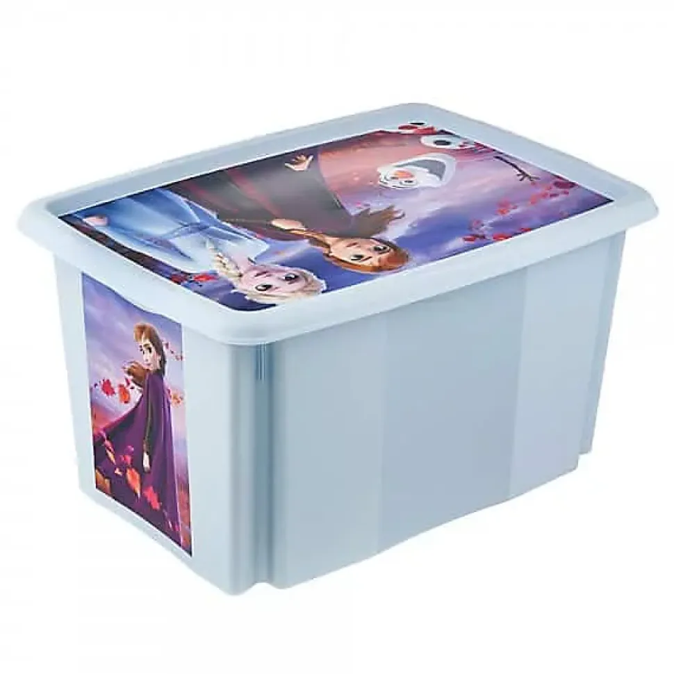 Bac de rangement Reine des Neiges avec couvercle - 45 Litres