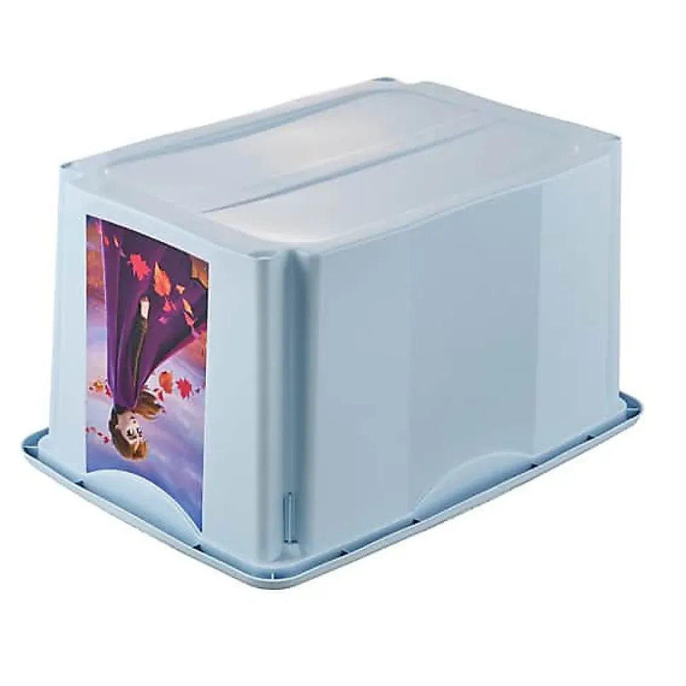 Bac de rangement Reine des Neiges avec couvercle - 45 Litres