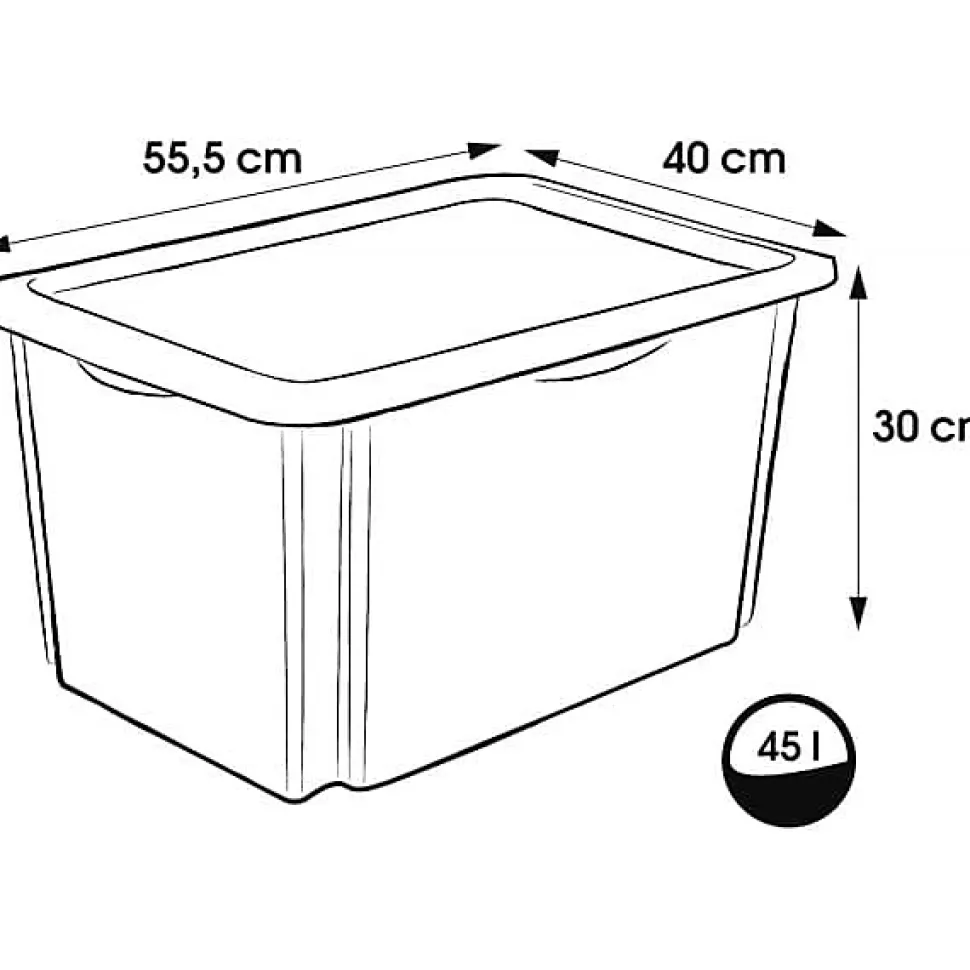 Bac de rangement Reine des Neiges avec couvercle - 45 Litres