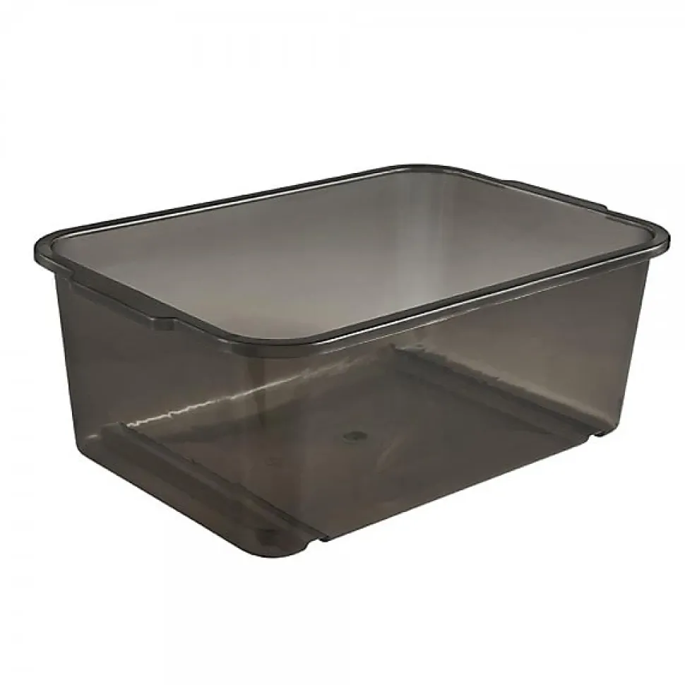 Bac de rangement solide Transparent 4,5 litres - Gris